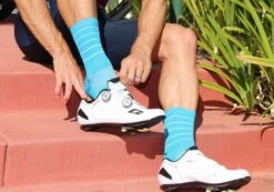 Felt Bicycles Felt 6" Socks - Hi-Vis Blue -Felt Bicycles blue sock 1